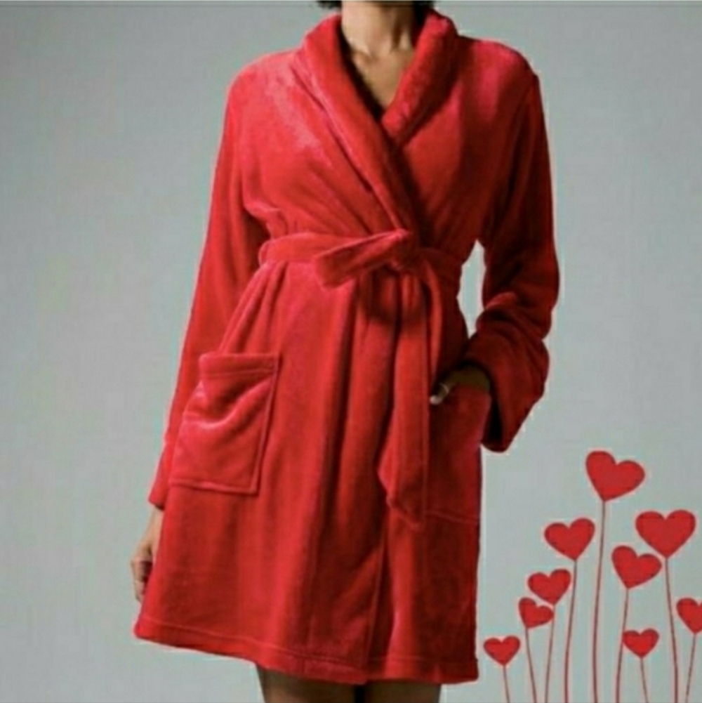 Red Robe Short Soma Luxury Soft Valentine S/M NWT ๐ฅฐ RETAIL $84- - Picture 1 of 9